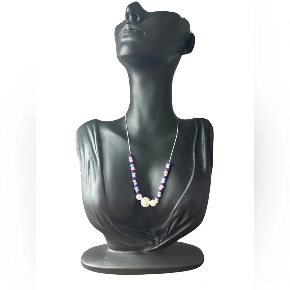 Girls Stretchy Necklace (Like New - Great Condition) 💜🩵